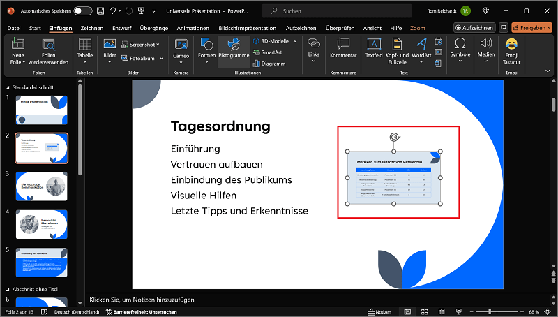 Sectiezoom invoegen in PowerPoint