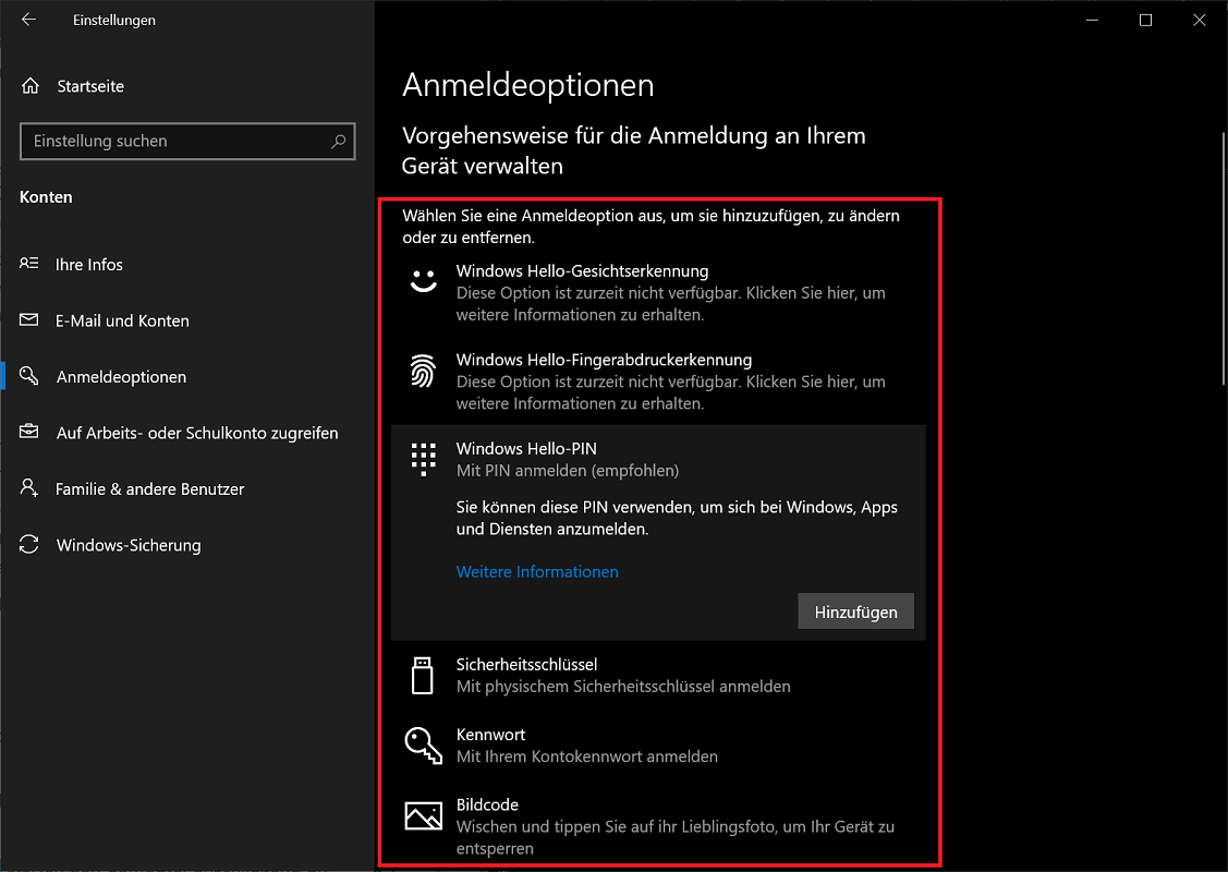 Alternatieve inlogmethode