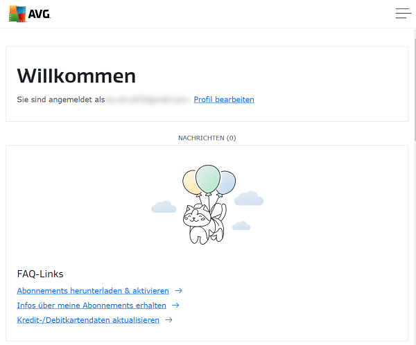 AVG-account instellen