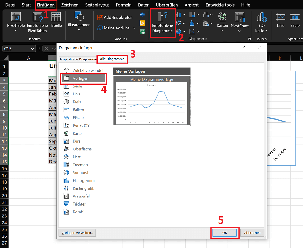 Diagramsjabloon maken en opslaan