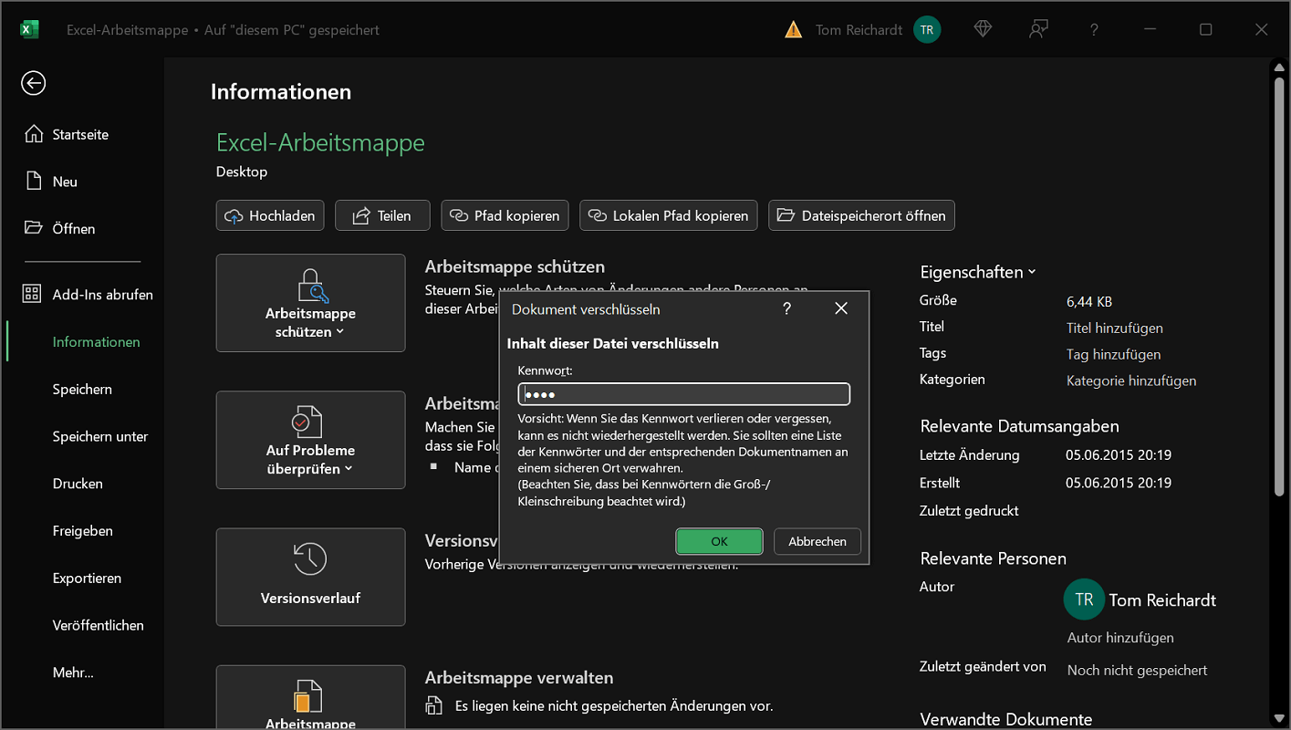 Bescherm Excel-bestand met een wachtwoord