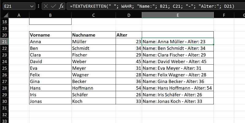 Excel-functie INHOUDTEKST
