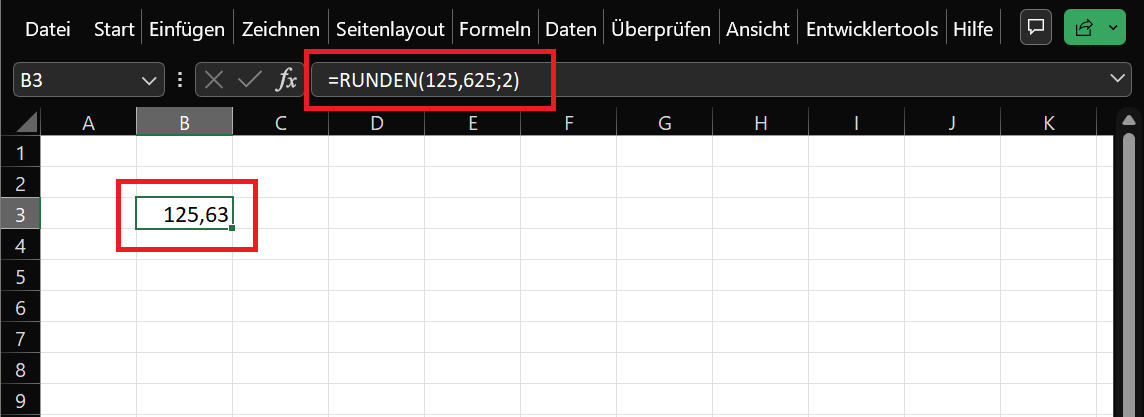 Excel ronde functie