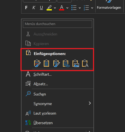 Kopieer de Excel-tabel en plak deze in Word