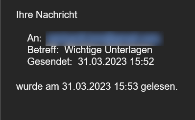 Leesbevestiging in Outlook voltooid