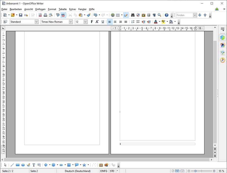 Voeg pas paginanummers in OpenOffice in vanaf pagina 2