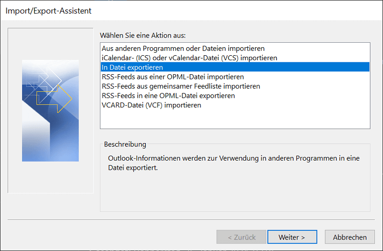 Maak een back-up van gegevens in Outlook
