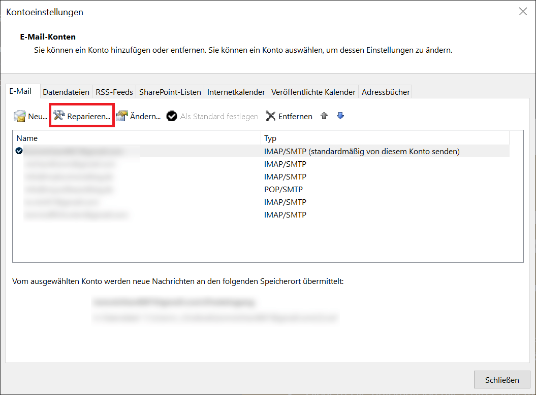Outlook-profiel herstellen
