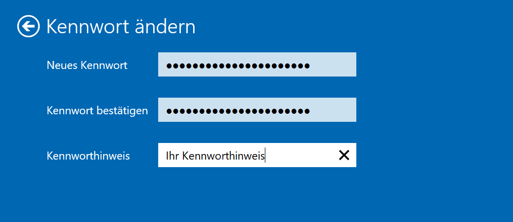 Wachtwoord wijzigen in Windows 10