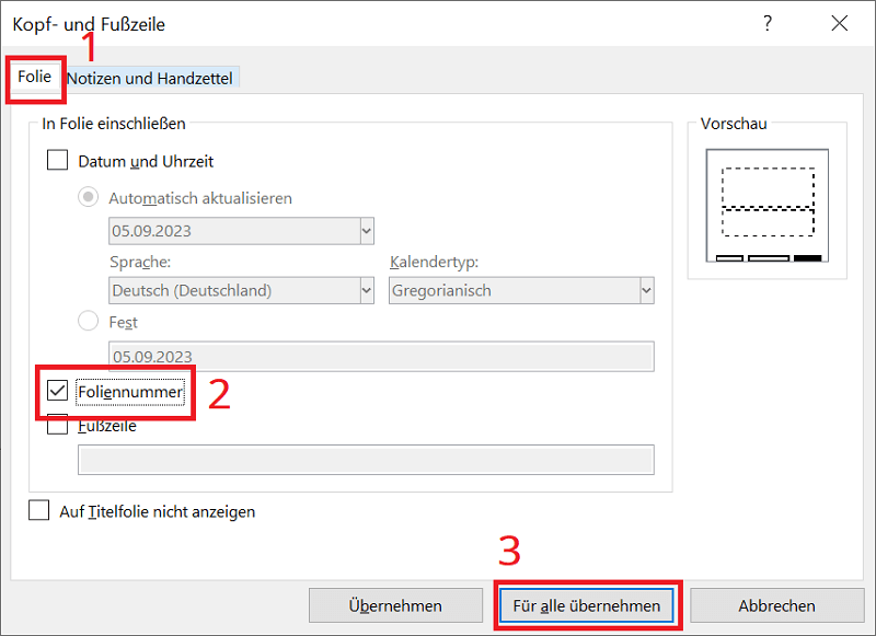 Voeg PowerPoint-dianummers in