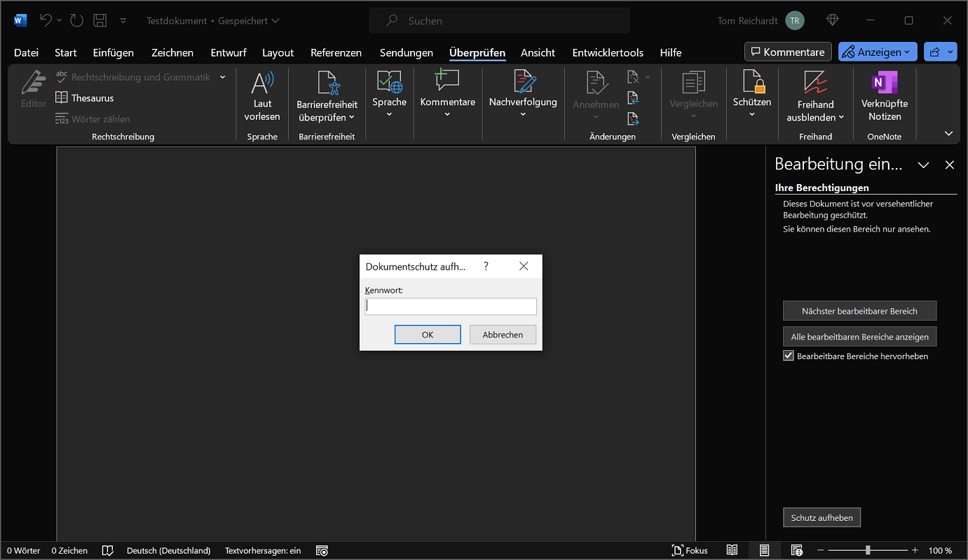 Verwijder de schrijfbeveiliging in Word