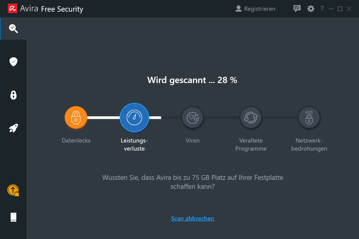 De Smart Scan-functie controleert het systeem snel