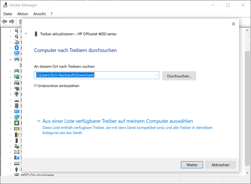 Installeer stuurprogramma's handmatig in Windows 10 in Apparaatbeheer