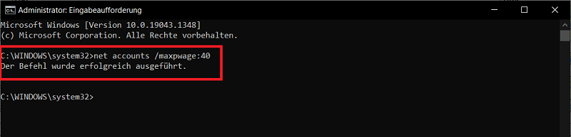 Stel een wachtwoordherinnering in via de opdrachtprompt van Windows 10
