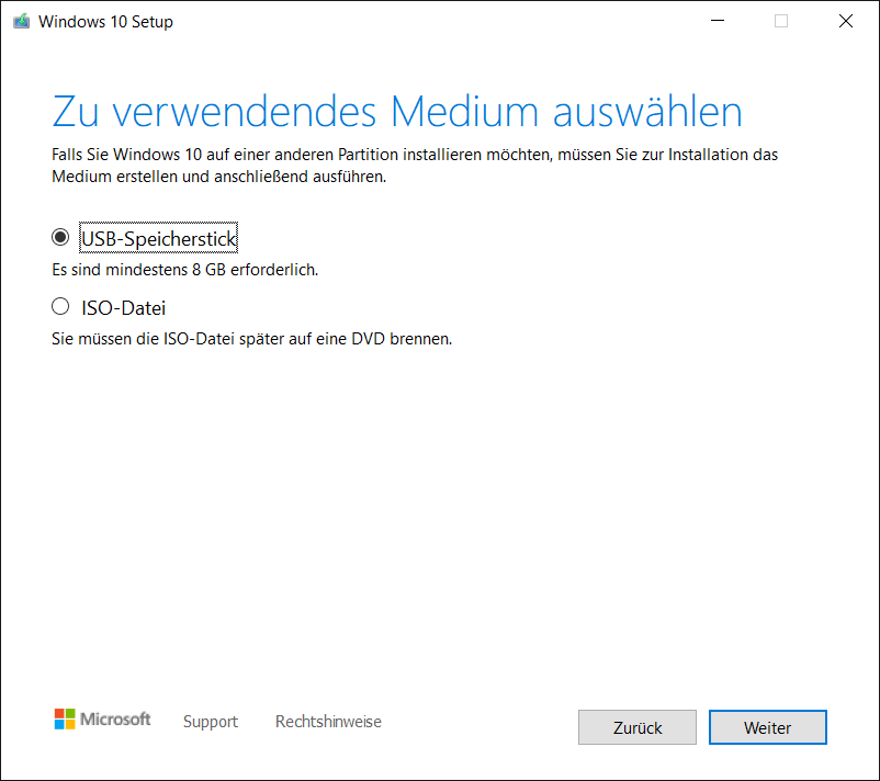 Installeer een Windows 10-installatie-dvd of USB-stick