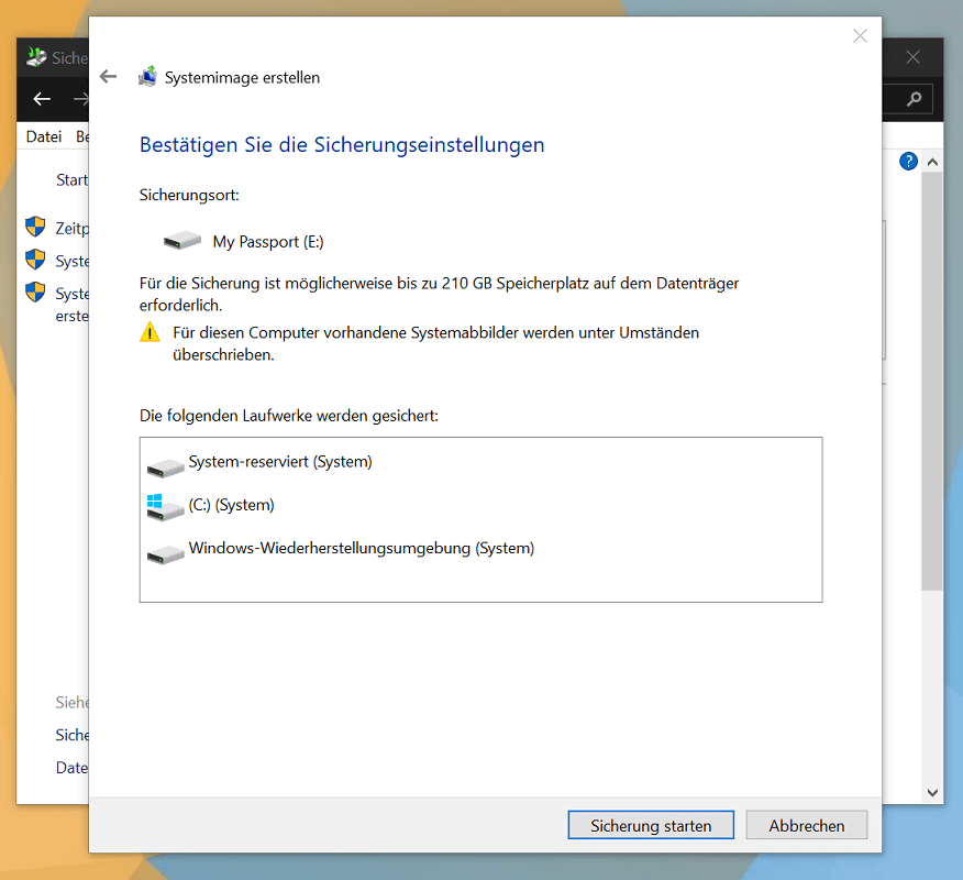 Maak een Windows-back-up