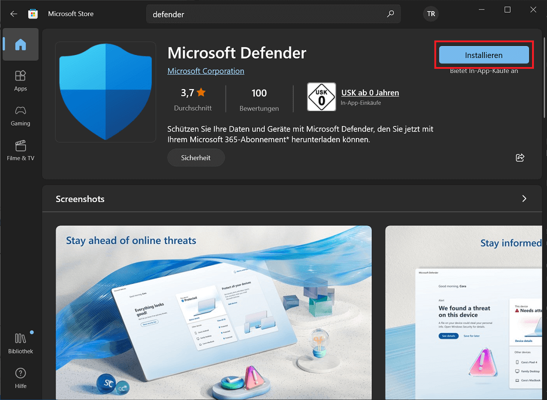 Windows Defender downloaden en installeren