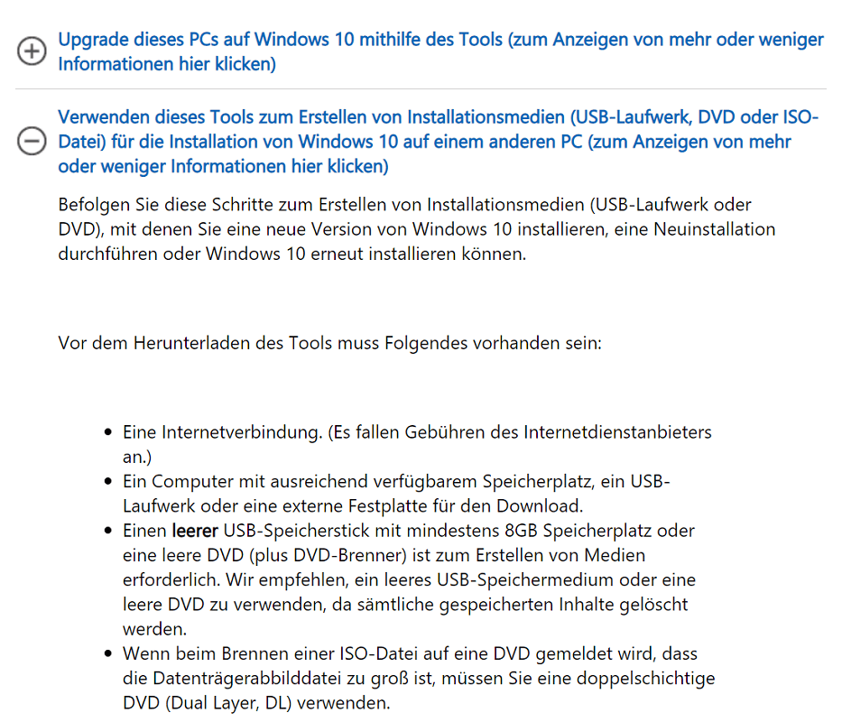 Creatie van een installatieschijf met behulp van de Windows Media Creation Tool