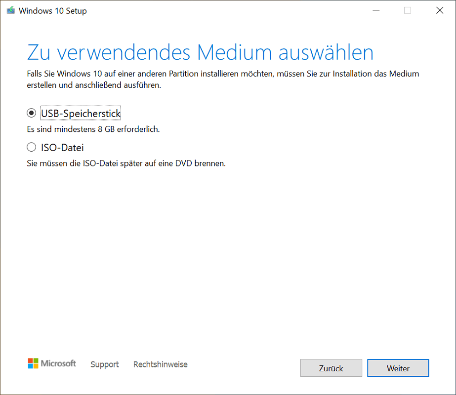 Maak een opstartbare USB-stick met behulp van de Windows Media Creation Tool