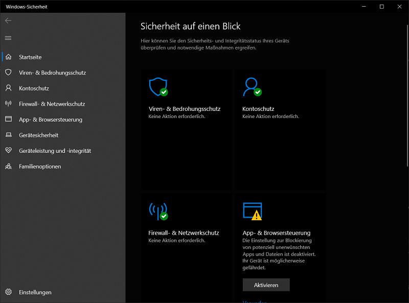 Alle Windows-virusbescherming Defender-functies in één oogopslag