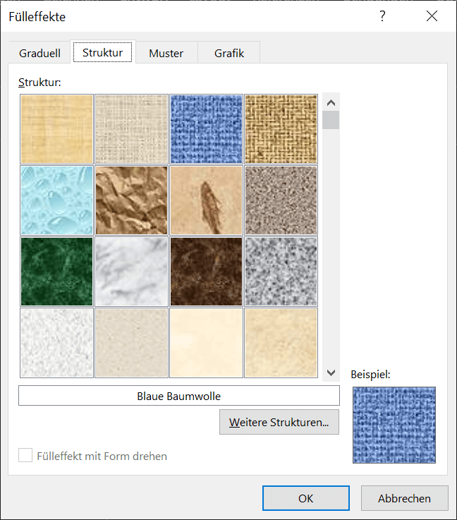 Word: Voeg opvuleffecten toe