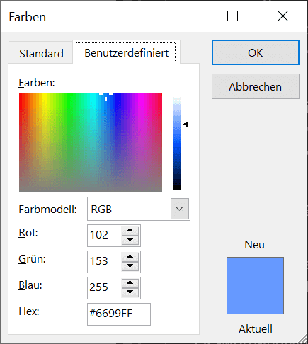 Word: Stel de individuele achtergrondkleur in