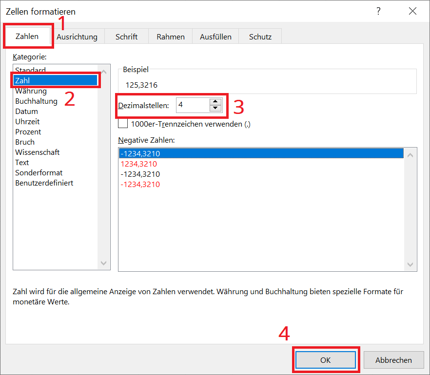 Toon eventuele decimalen met celopmaak in Excel