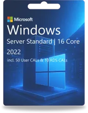 Windows Server 2022 Standaard | 16 Core + 50 gebruikers-CAL's + 10 RDS CAL's