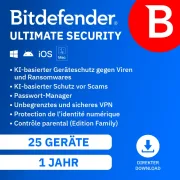 Bitdefender Ultimate Security Family | 25 apparaten | 1 jaar