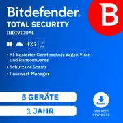 Bitdefender Total Security Individual | 5 apparaten | 1 jaar