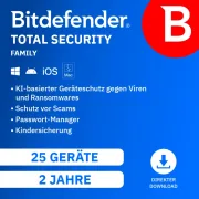 Bitdefender Total Security Family | 25 apparaten | 2 jaar