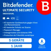 Bitdefender Ultimate Security Individual | 5 apparaten | 1 jaar