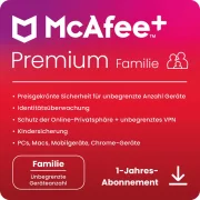 McAfee+ Premium Family | 6 gebruikers | 1 jaar