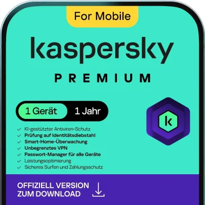 Kaspersky Mobile Premium | 1 apparaat | 1 jaar