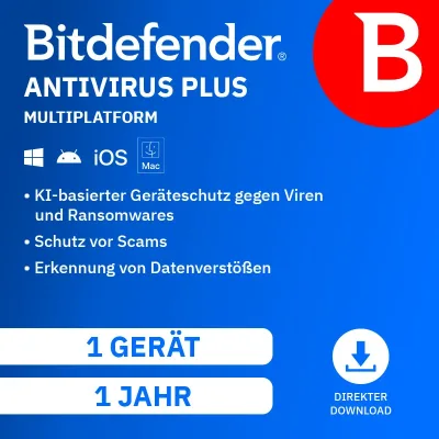 Bitdefender Antivirus Plus Multiplatform | 1 apparaat | 1 jaar