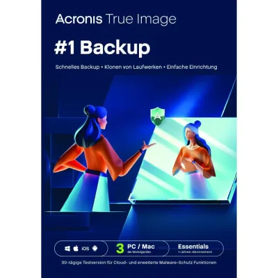 Acronis True Image Essentials | 3 apparaten | 1 jaar
