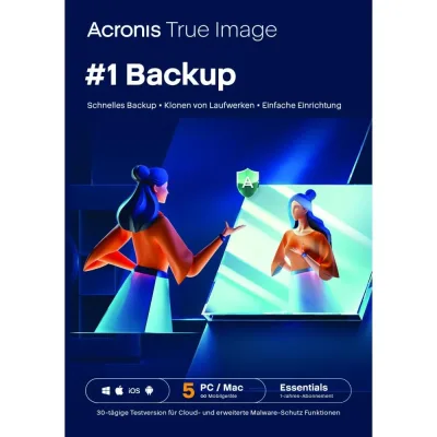 Acronis True Image Essentials | 5 apparaten | 1 jaar