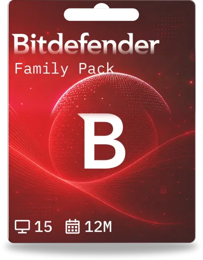 Bitdefender Family Pack | 15 apparaten | 1 jaar