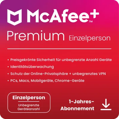 McAfee+ Premium Individual | 1 gebruiker | 1 jaar
